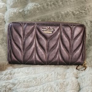 Kate Spade Grey Quilted Wallet